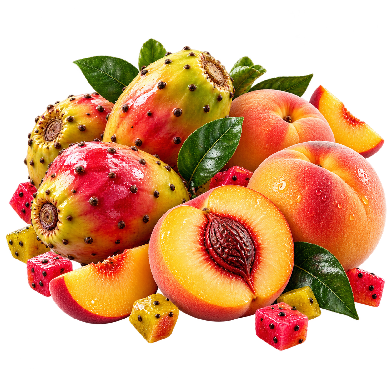 Fichi d'India e Pesche in Frutta Martorana